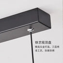Chinese modern art bamboo pendant light dining room golden leaf leaf