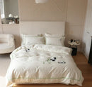 DecorBites™ Chinese Panda Bamboo Jacquard Duvet Cover Set Luxury Cotton Bed Sheet Set