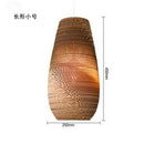 Southeast asian golden ribbed paper pendant light living room