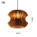 Southeast asian golden ribbed paper pendant light living room