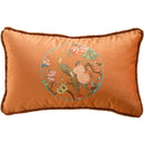 DecorBites™ Chinese Peony Flower & Bird Print Vermilion Pillow Cover