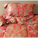 DecorBites™ Chinese Red Satin Cotton Wedding Duvet Set - Luxury Handmade Retro Bedding