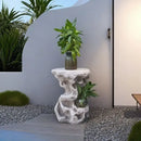 Modern minimalist green ceramic bonsai tree living room decor