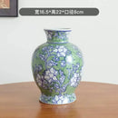 Chinese retro pink & silver porcelain vase living room floral decor