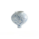 Retro white and blue ceramic vase living room flower decor