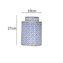 DecorBites™ Chinese Retro Ceramics Golden Vase with Cover for Home Décor and Organization