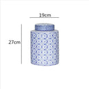 DecorBites™ Chinese Retro Ceramics Golden Vase with Cover for Home Décor and Organization