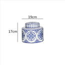 DecorBites™ Chinese Retro Ceramics Golden Vase with Cover for Home Décor and Organization
