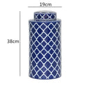 DecorBites™ Chinese Retro Ceramics Golden Vase with Cover for Home Décor and Organization