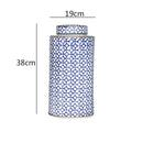 DecorBites™ Chinese Retro Ceramics Golden Vase with Cover for Home Décor and Organization
