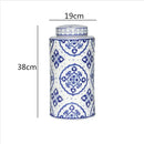 DecorBites™ Chinese Retro Ceramics Golden Vase with Cover for Home Décor and Organization