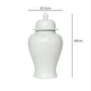 Retro yellow ceramic general jar vase set for living room storage