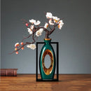 DecorBites™ Chinese Style Ceramic Vase in Wooden Frame for Modern Home Decor