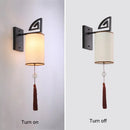 DecorBites™ Chinese Style E27 Cloth Wall Sconce for Living Room Bedroom Lighting