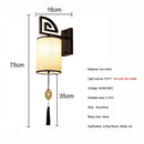 DecorBites™ Chinese Style E27 Cloth Wall Sconce for Living Room Bedroom Lighting