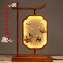 DecorBites™ Chinese Style Embroidered Desk Lamp Decoration Screen - Double-Sided Home Table Decor