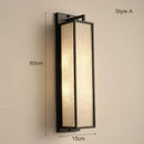 DecorBites™ Chinese Style Iron Art Wall Lamp with Linen Cloth Cover