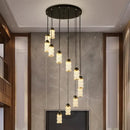 DecorBites™ Chinese Style Spiral Staircase Chandelier for Villa & Restaurant, LED Lamps