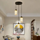 DecorBites™ Chinese Style Spiral Staircase Chandelier for Villa & Restaurant, LED Lamps