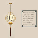 Chinese teahouse lantern chandelier – dining room lotus fabric lamp