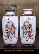 DecorBites™ Chinese Traditional Ceramic Vase for Home Decor