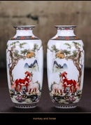 DecorBites™ Chinese Traditional Ceramic Vase for Home Decor