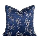 Chinoiserie blue peony floral cushion cover living room decor