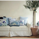 DecorBites™ Chinoiserie Blue Wavy Fan Pillowcase Bohemian Print Lumbar Cushion Cover