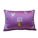 Yellow chinoiserie butterfly embroidered cushion cover living room