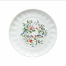 Chinoiserie floral birds white porcelain dinner plate – dining room
