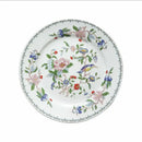 Chinoiserie floral birds white porcelain dinner plate – dining room