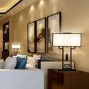 Chinoiserie style black and gold floor lamp for living room