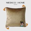 DecorBites™ Chinoiserie Tang Dynasty Lady Embroidered Cushion Cover for Sofa