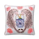 DecorBites™ Chinoiserie Zebra & Peonies Cushion Cover with Tassels