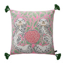 DecorBites™ Chinoiserie Zebra & Peonies Cushion Cover with Tassels