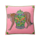DecorBites™ Chinoiserie Zebra & Peonies Cushion Cover with Tassels