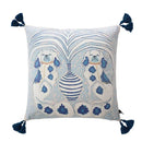 DecorBites™ Chinoiserie Zebra & Peonies Cushion Cover with Tassels