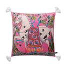 DecorBites™ Chinoiserie Zebra & Peonies Cushion Cover with Tassels