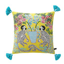 DecorBites™ Chinoiserie Zebra & Peonies Cushion Cover with Tassels