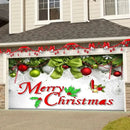Red happy new year christmas backdrop cloth garage door decor