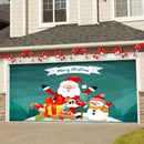 Red happy new year christmas backdrop cloth garage door decor