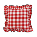 Red & green christmas bow patchwork velvet pillow set living room