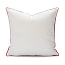 Red & green christmas bow patchwork velvet pillow set living room