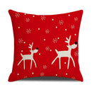 Red reindeer christmas cartoon animal linen pillowcase bedroom decor
