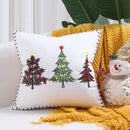 DecorBites™ Christmas Cartoon Embroidered Pillow Cover Set for Festive Home Decor