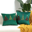 DecorBites™ Christmas Cartoon Embroidered Pillow Cover Set for Festive Home Decor