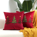 DecorBites™ Christmas Cartoon Embroidered Pillow Cover Set for Festive Home Decor
