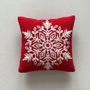 Christmas cartoon embroidered pillow cover red & white living room decor