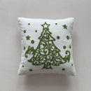 Christmas cartoon embroidered pillow cover red & white living room decor