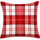 Red plaid christmas cotton linen pillowcases living room deer decor
